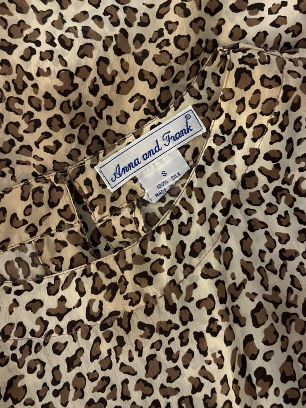 Anna And Frank leopard print silk top